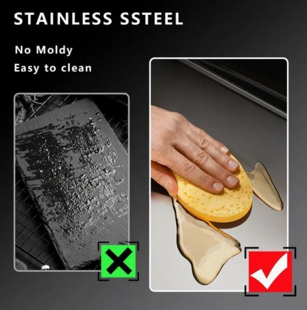 Tabla de Cortar en Acero Inoxidable Antibacterial