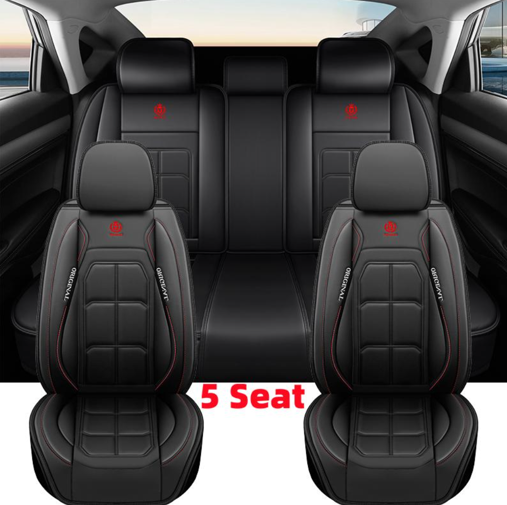 Set de Fundas de Cuero para 5 Asientos de Auto